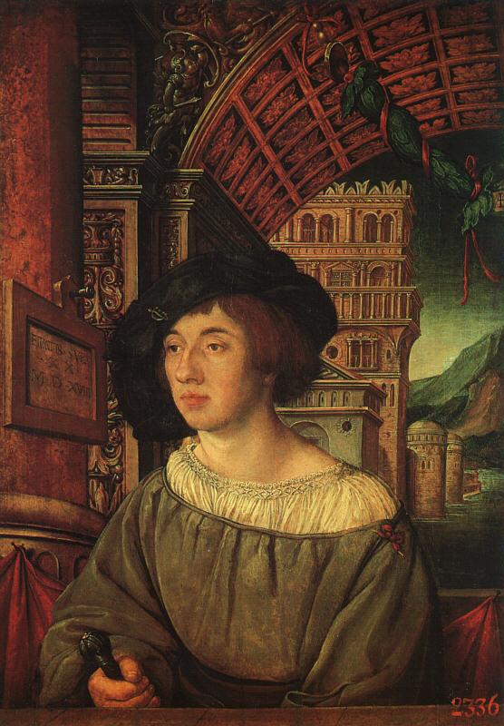 HOLBEIN, Ambrosius Portrait of a Young Man sf